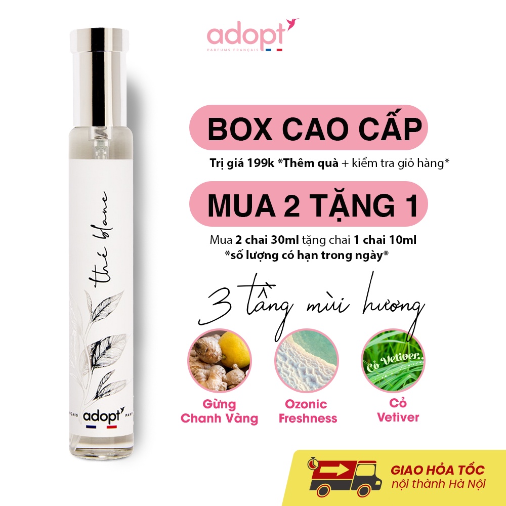Nước hoa nữ Adopt The Blanc cao cấp 10 ml lưu hương tới 12 tiếng huơng thơm nhẹ nhàng tinh khiết