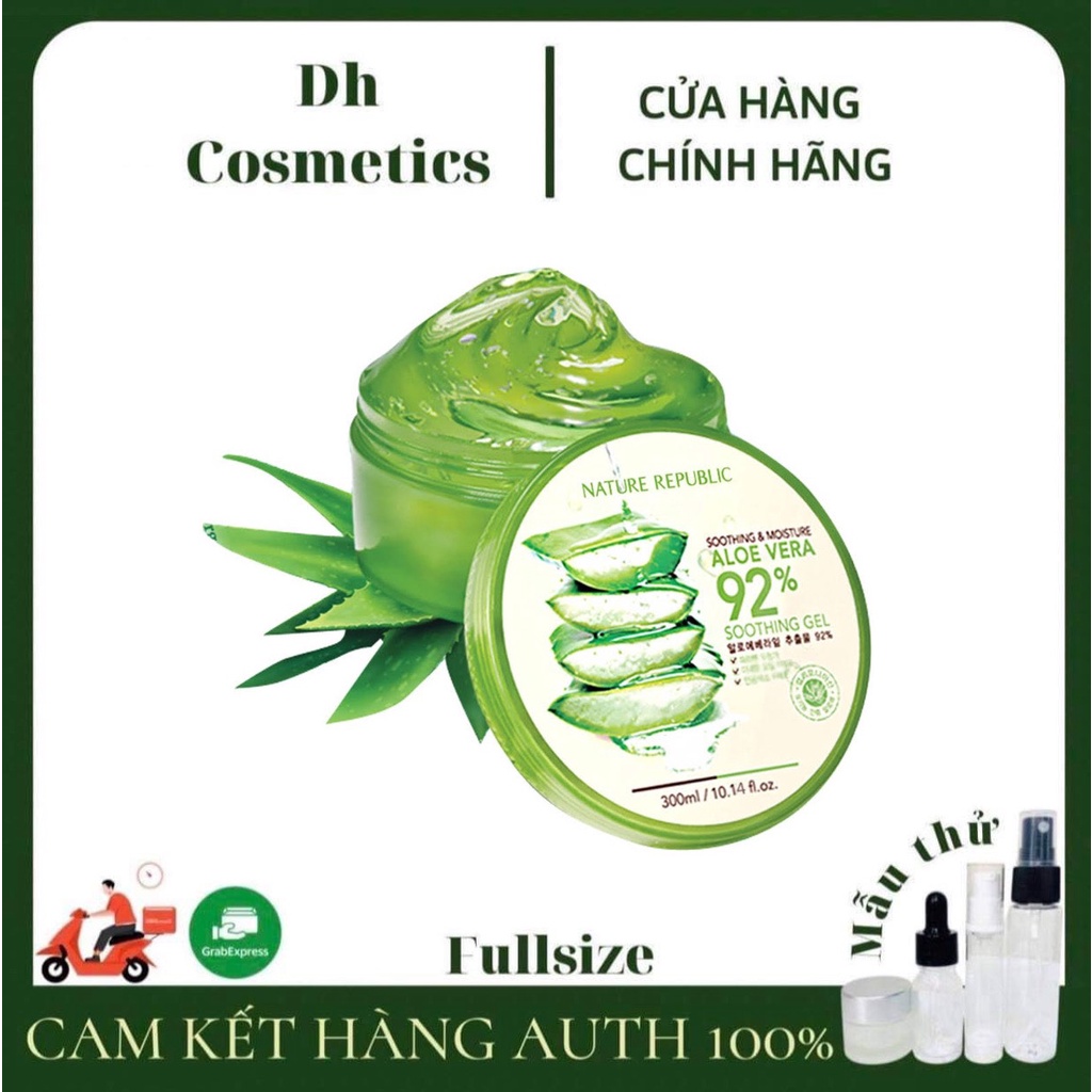 Gel Dưỡng Ẩm Lô Hội Nature Republic Soothing & Moisture Aloe Vera 92% Soothing Gel 300ml Dhcosmetic