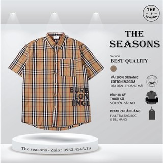 Áo sơ mi burberry unisex v3 , áo sơ mi bbr london sọc kẻ vàng nam nữ unisex the.seasons