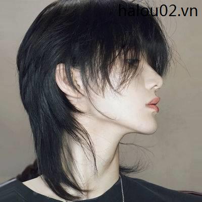Bộ Tóc Giả Ngắn Sợi Mullet Phong Cách Hàn Quốc Cho Nam Giới