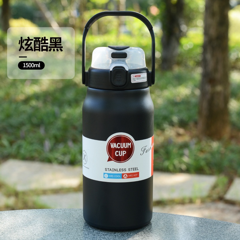 Bình giữ nhiệt Inox 316 dung tích 1200/ 1500ml Cốc giữ nhiệt inox chống gỉ quai cầm chắc chắn - LH05