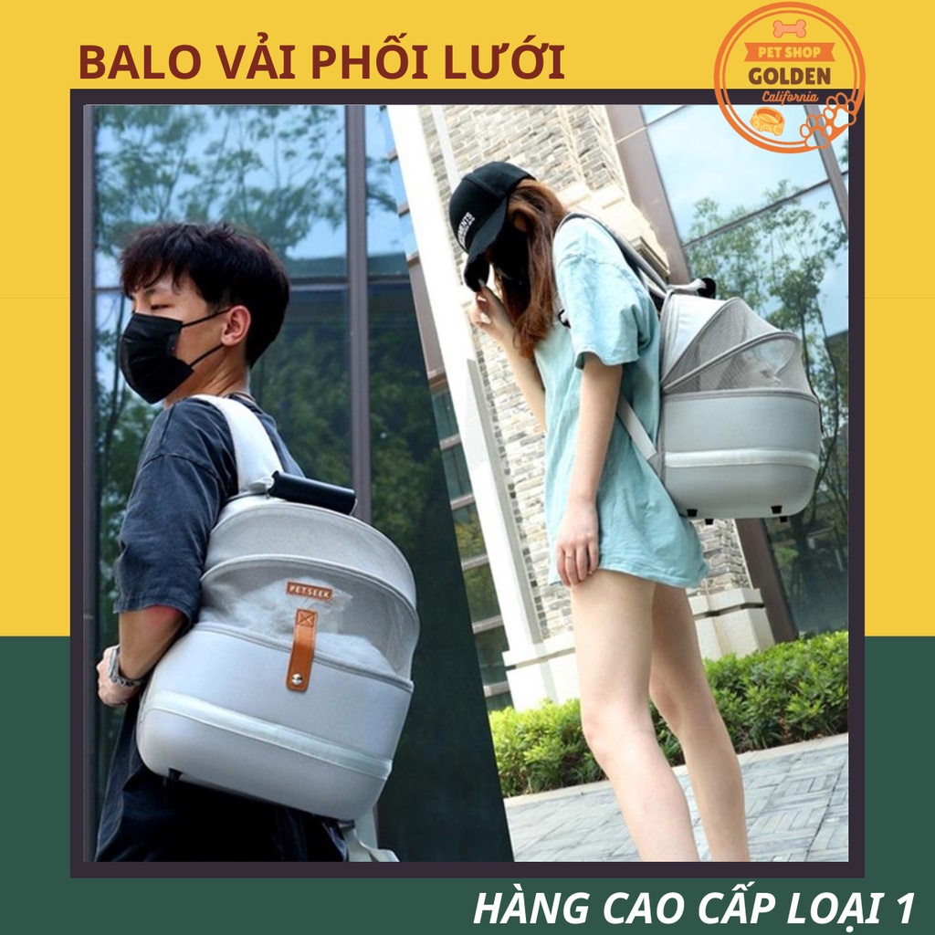 Balo cho thú cưng cực sang chảnh phối lưới thoáng khí