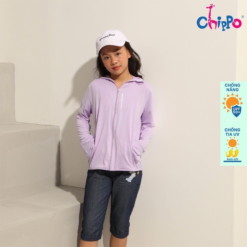 Áo khoác, áo chống nắng có nón Chippo chất thông hơi cho bé trai bé gái