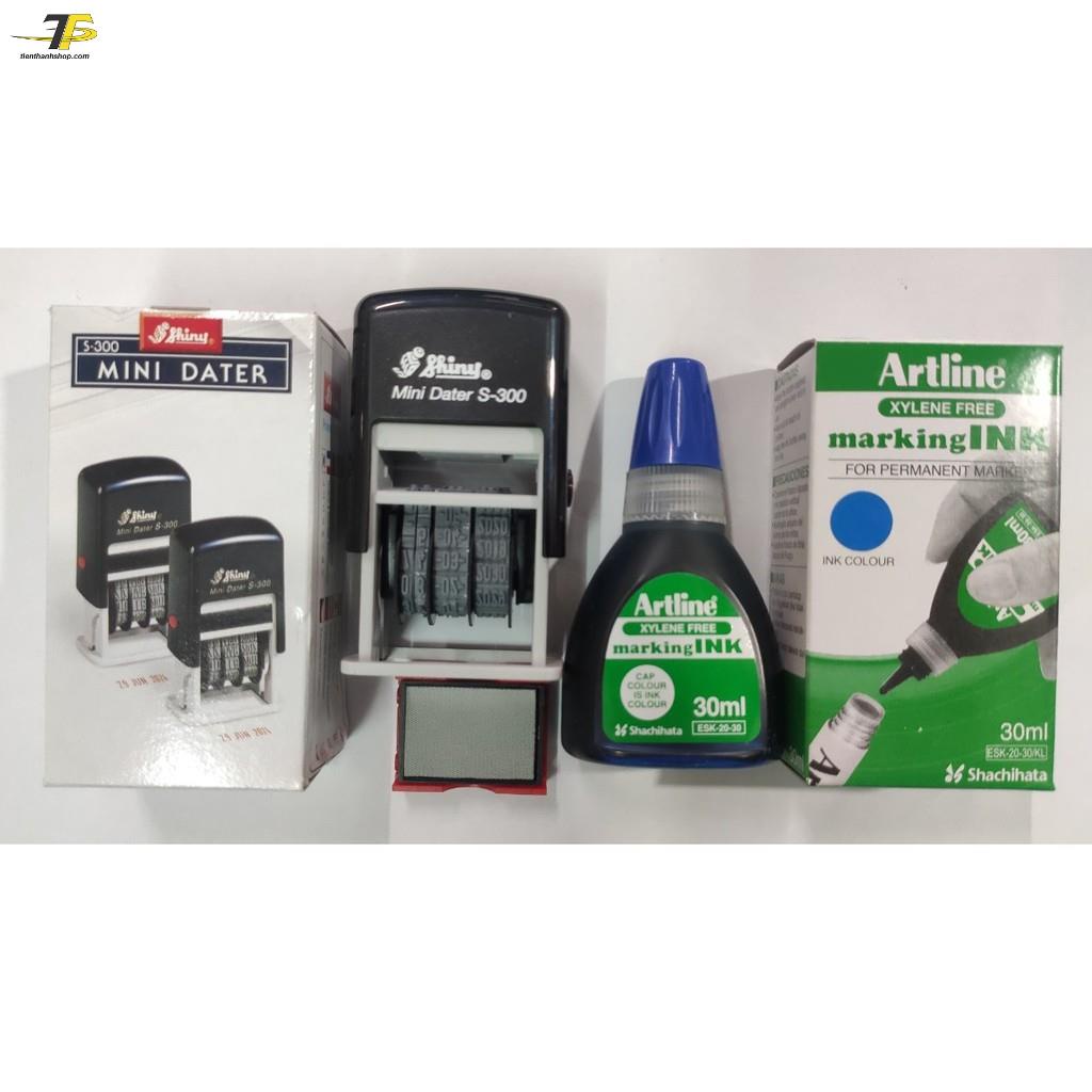 Dấu ngày tháng năm liền mực shiny S-300 3mm - pet s300