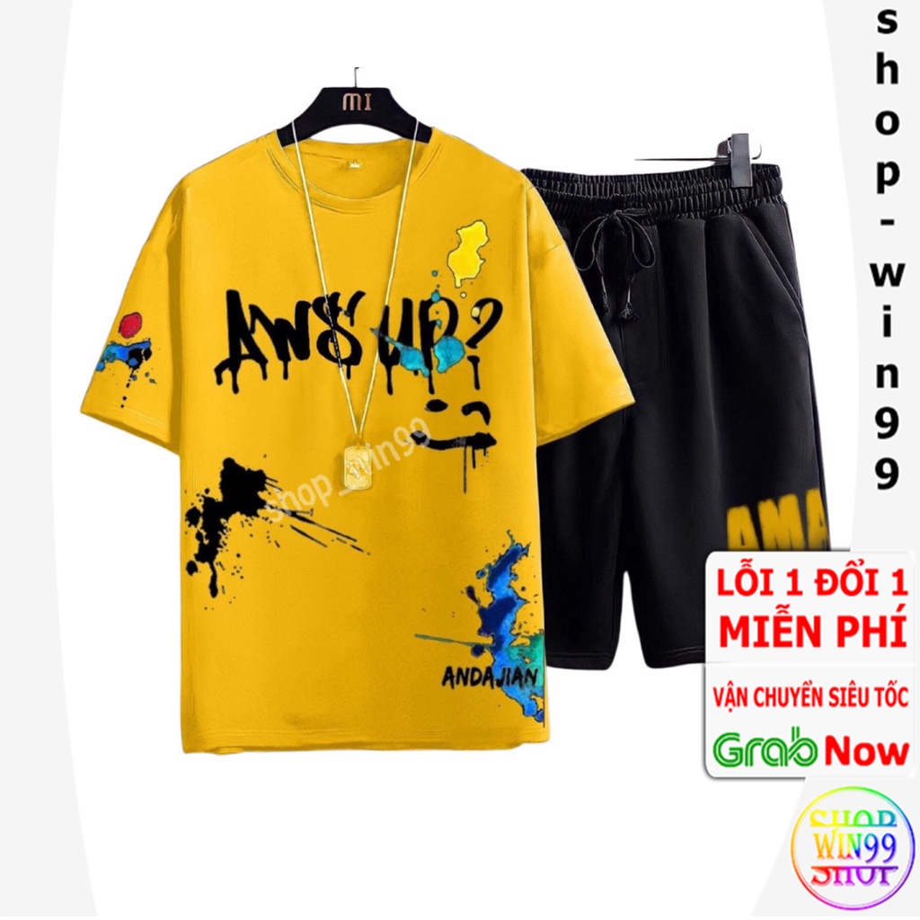 BỘ THỂ THAO CẶP ĐOI, ĐI CHƠI, MẶC NHÀ WASUP CHẤT THUN MÈ MỎNG NHẸ THOÁNG MÁT KIỂU DÁNG ĐƠN BASIC