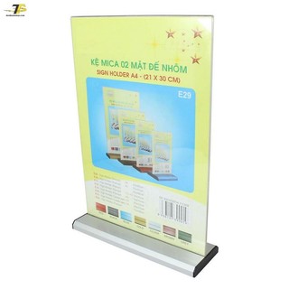 Kệ mica 2 mặt A4 đứng E29, 21x30 cm
