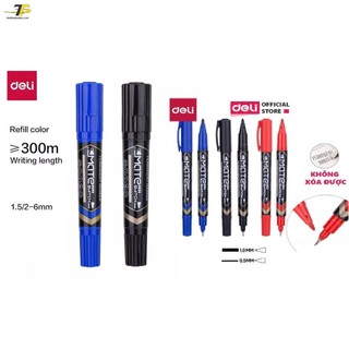 Bút lông dầu /bút dạ kính 2 đầu mate, không xóa được - deli u10420 - u10430 - u10440/ s555