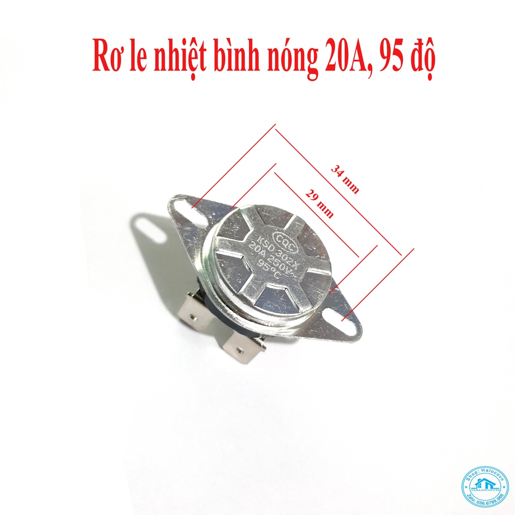 Rơ le nhiệt bình nóng lạnh 95 độ, 20A hàng đẹp