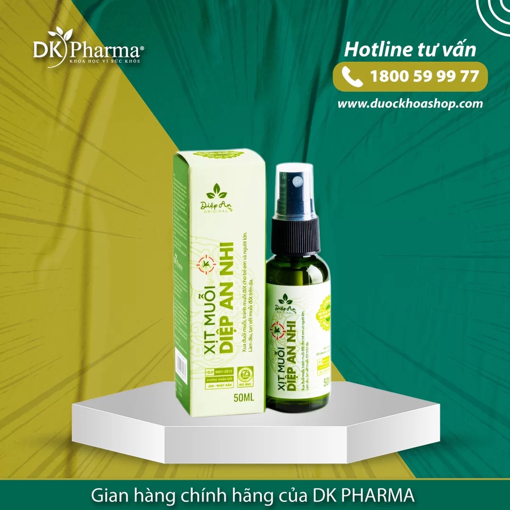 Xịt muỗi Diệp An Nhi - Xua đuổi muỗi, tránh muỗi đốt cho trẻ từ 3 tháng và người lớn , Làm dịu, tan vết muỗi đốt trên da
