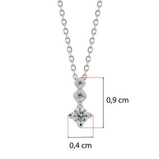 Dây chuyền bạc nữ 1 dải đá cz ESTELLE