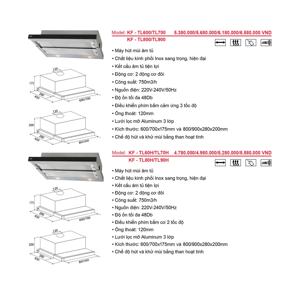 Máy hút khói, khử mùi âm tủ KAFF KF-TL700 - Hàng chính hãng - Hỗ trợ lắp đặt miễn phí tận nhà (TP. HCM) | BigBuy360 - bigbuy360.vn