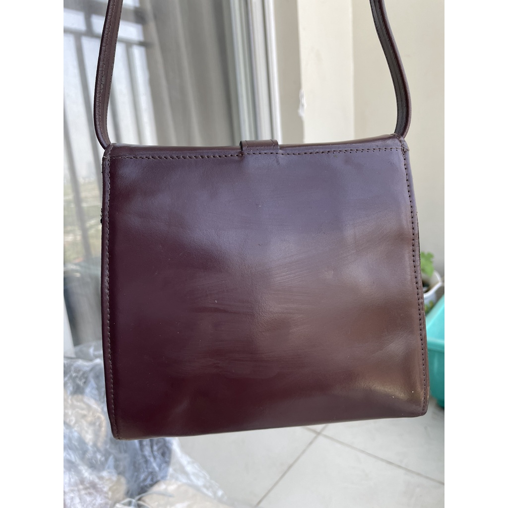 Túi si đeo vai kẹp nách da mộc thơm hiệu Noir của Ireland