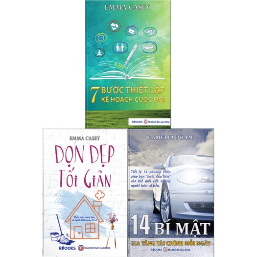 Bộ 3 Cuốn Dọn Dẹp Tối Giản + 14 bí mật gia tăng tài chính mỗi ngày + 7 bước thiết lập kế hoạch cuộc đời