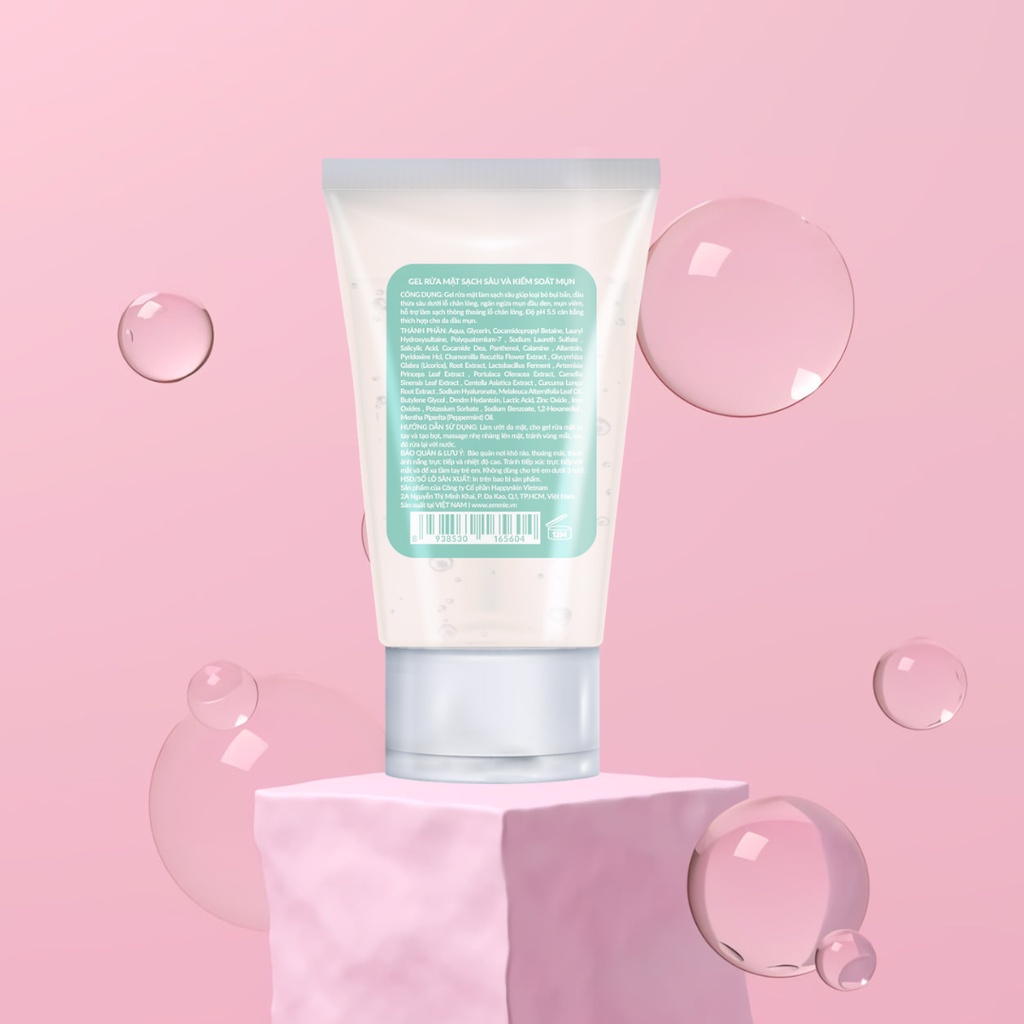 Gel rửa mặt Emmié sạch sâu và kiểm soát mụn Emmié by HappySkin minisize