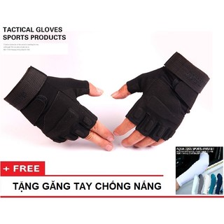 Găng tay nam hở ngón blackhawk-găng tay xe máy hở ngón - bunny