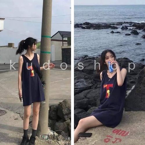 Áo tanktop sát nách chữ T KUDOSHOP Áo thun nam nữ không tay dáng thụng rộng năng động