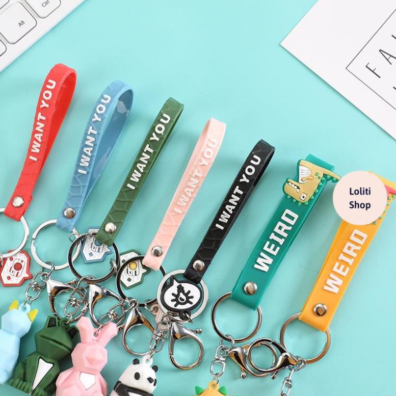 Móc khóa hình thú cao cấp móc cài balo chìa khóa thời trang LOLITI MK641