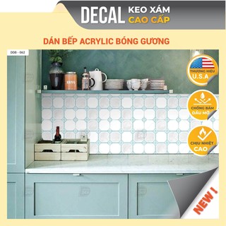 Giấy Decal dán bếp KEO XÁM chuyên dụng bóng gương chịu nhiệt tốt,chống dầu mỡ, dễ lau chùi, kích thước 120x60cm DDB-062