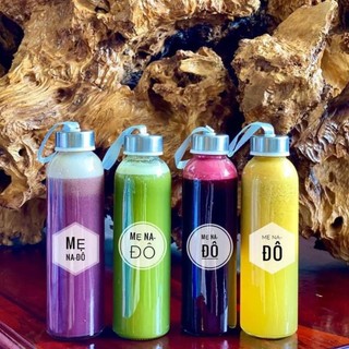 Chai đựng nước ép 500m thủy tinh dày chịu nhiệt đựng sữa hạt caphe mật ong sinh số