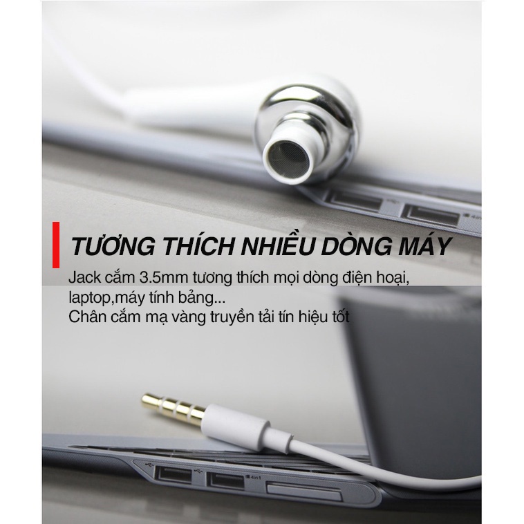 Tai nghe Samsung EHS64 có dây 1.2m kèm núm tai silicon BACARAT - Hàng chính hãng