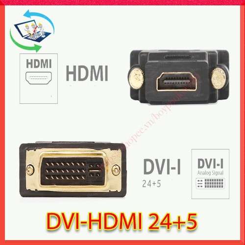 Đầu Nối Chuyển Đổi DVI (24+5) HDMI Ra Màn Hình LCD