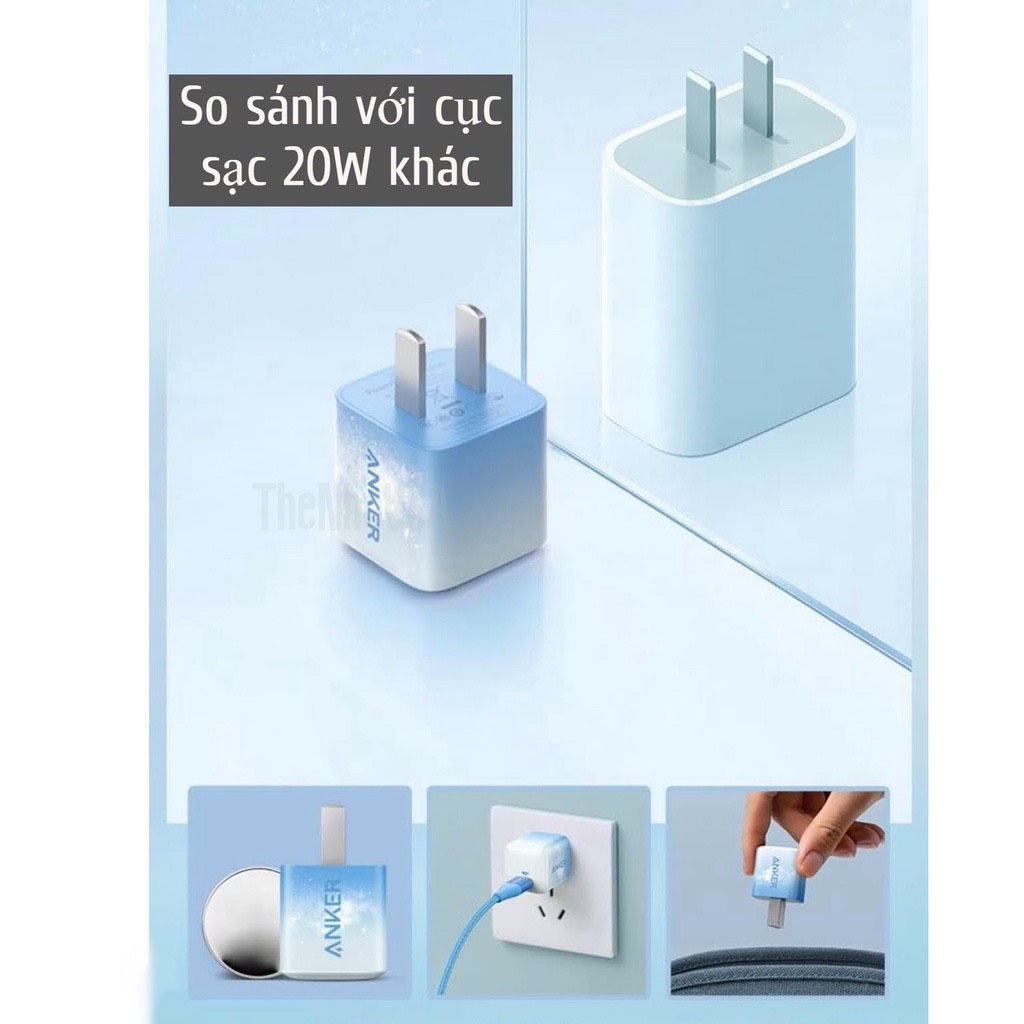 Củ Sạc Nhanh Anker B9541  A2149 PD 20W Màu sắc,Bảo Hành 18T