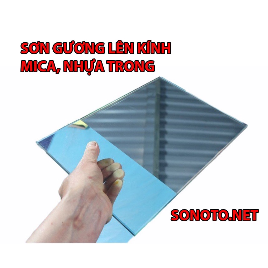 Sơn hiệu ứng gương trên kính, mica và nhựa trong