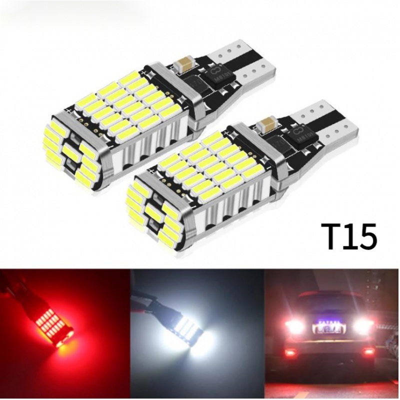 Đèn LED T15 Bóng Đèn LED Lùi Xe Siêu Sáng T15 W16W 921 45 SMD 4014 cho ô-tô