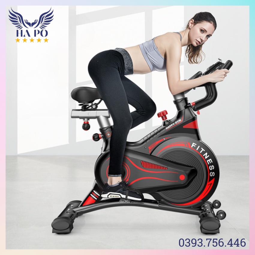 Xe đạp tập thể dục tại nhà cao cấp giúp giảm mỡ cảm biến nhịp tim, Xe đạp thể thao Fitness tập gym không gây tiếng ồn