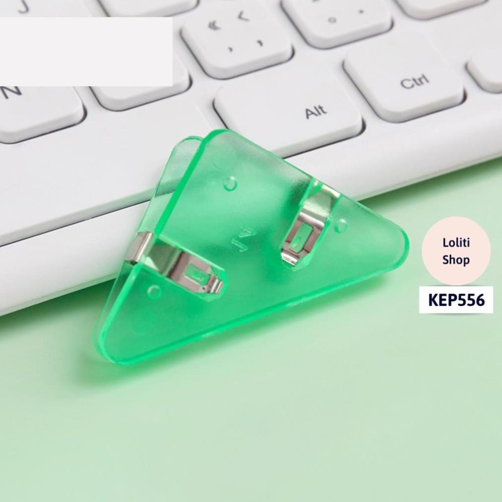 Kẹp giấy kẹp góc sách kẹp tài liệu giấy kiểm tra Harajukuh cho học sinh, văn phòng LOLITI KEP556