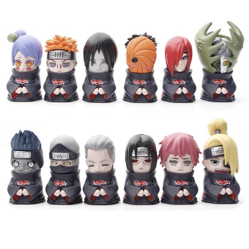 Mô hình Naruto Chibi Pain Itachi Obito Zetsu Kisame Orochimaru 8cm - Có Box