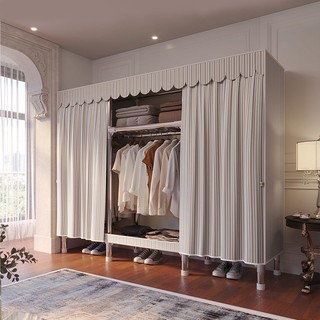 Tủ quần áo, Tủ Vải Đựng Quần Áo Kệ Tủ Khung Gỗ 4 Buồng 8 Ngăn Cao Cấp Toàn Quốc Bởi tuvaicaocapvn
