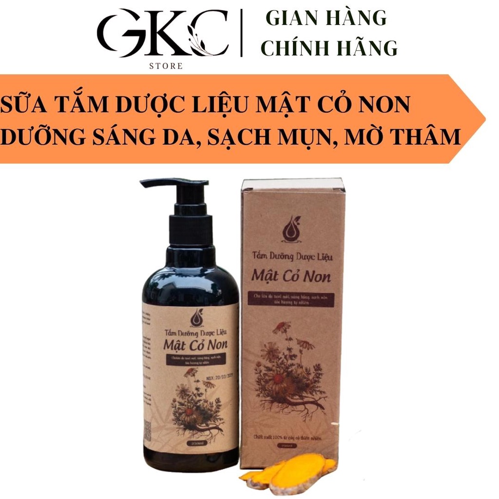 Tắm dưỡng dược liệu Mật cỏ non,đẹp da dẻ,khoẻ thân thể 250ml - GKC.Store