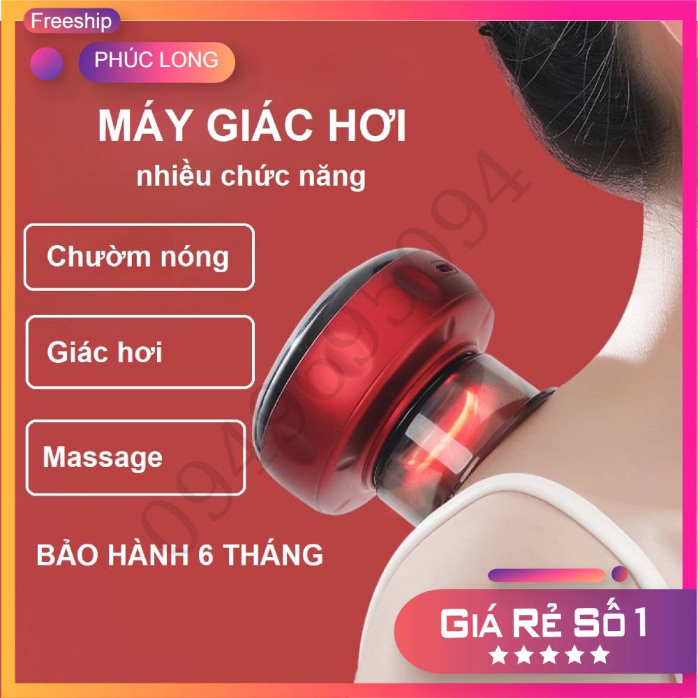 Máy giác hơi cạo gió cầm tay massage, giúp giảm đau, mệt mỏi, lưu thông khí huyết