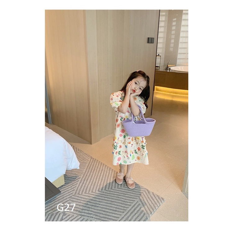 Váy hoa baby doll cực xinh cho bé gái 9-36kg nhí nhỡ đại G27