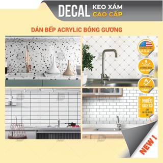 [Hỏa Tốc] Decal Dán Tường Bếp, Giấy Dán Bếp Acrylic Chịu Nhiệt Tốt Chống Dầu Mỡ Dễ Lau - DDB-A02DB