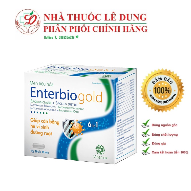 Men tiêu hóa Enterbio Gold hộp 100 viên