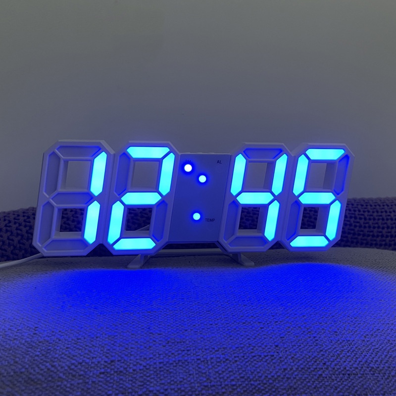 Đồng Hồ LED 3D Để Bàn, Treo Tường Thông Minh, DECO Bàn Làm Việc, Sang Trọng - Bảo Hành 12 Tháng