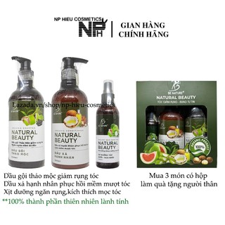 Dầu gội thảo mộc ngăn rụng tóc Natural Beauty