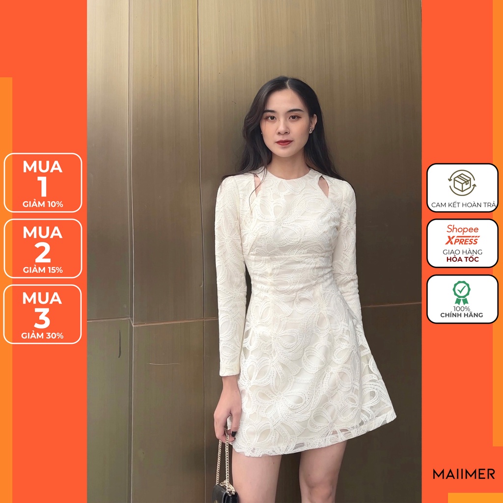 Đầm ren tay dài Myra- MAIIMER