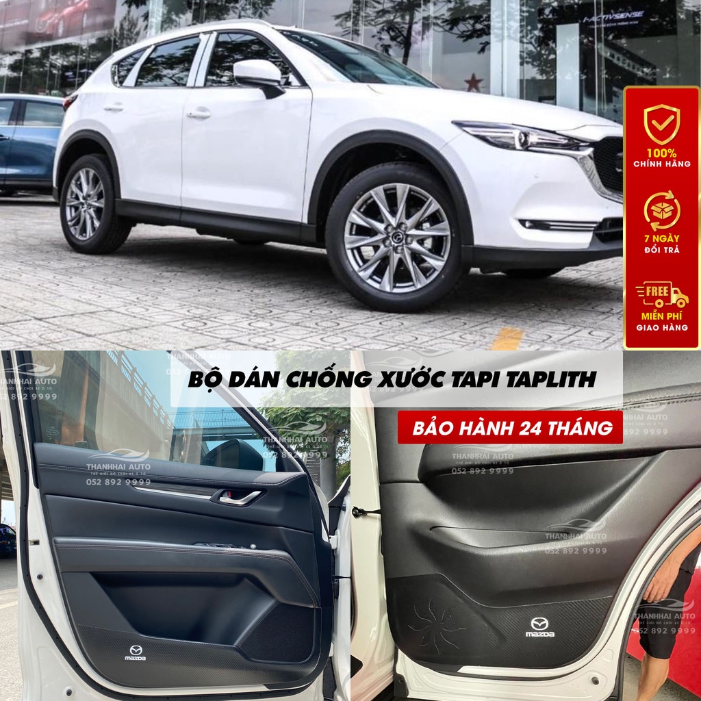 Chống xước tapi TapliTH dành cho xe Mazda CX5 2018 - 2023, phụ kiện ô tô. Chất liệu Carbon AirFiber vân 3D cao cấp