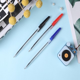 Bút bi đen xanh đỏ ngòi 1.0mm có nắp - bút bi văn phòng - bút mực xanh văn phòng phẩm Hikoma