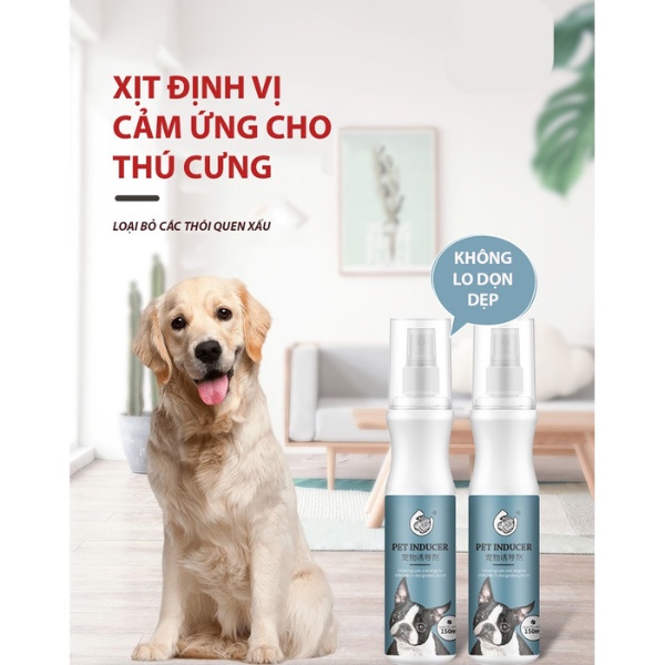 Xịt định vị vệ sinh chó mèo, tập thói quen đi vệ sinh đúng chỗ cho thú cưng