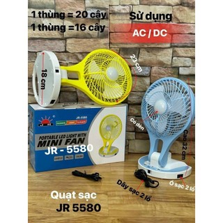 Quạt Sạc Tích Điện JR 5580 Mini Fan Loại 1