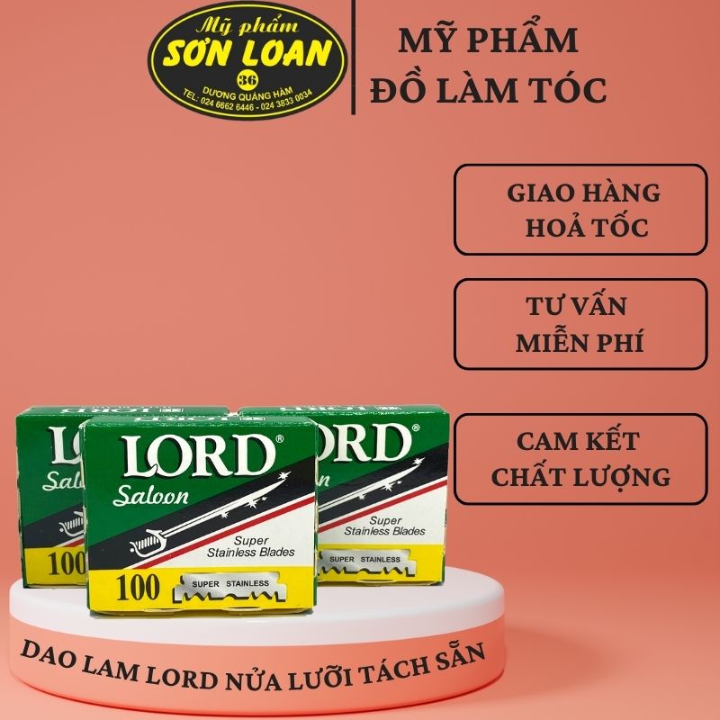 Vỉ Dao Lam Cạo Râu Lord Nửa Lưỡi Đã Tách Sẵn 100 Lưỡi