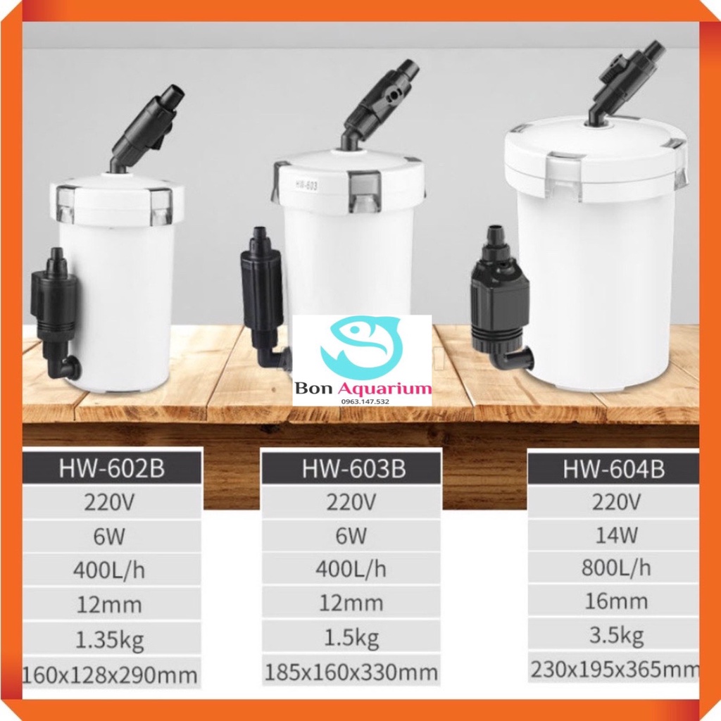 Lọc Thùng Bể Cá SunSun HW 603B, EW 604B