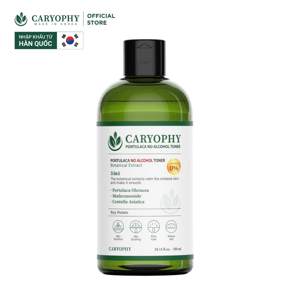 Combo Toner 300ml và kem chống nắng nâng tone 50ml Caryophy