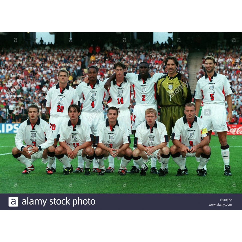 Áo đấu bóng đá Anh England 1997-1998-1999 home shirt jersey white umbro retro size M