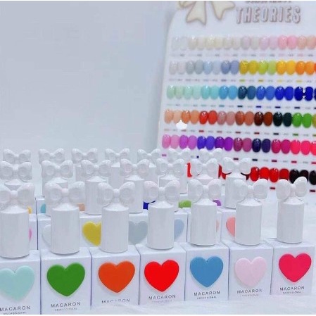 Sét sơn 58 màu Macoron chính hãng, màu chuẩn, chất sơn mướt. Tặng bảng màu và base top.