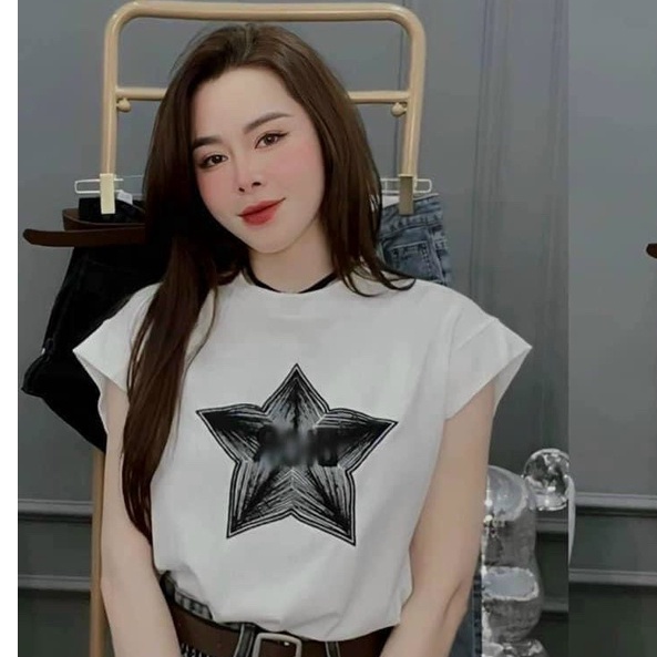Áo thun nữ, chất thun thái, áo cotton form vừa, mẫu A20 màu trắng
